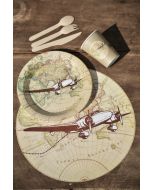 6 sets de table globe terrestre - voyage