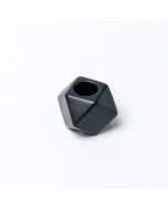 Bougeoir octogonal - 5 cm - noir