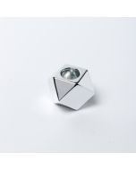 Bougeoir octogonal argent - 5 cm 