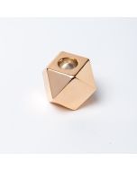 Bougeoir octogonal cuivre - 6,3 cm 