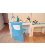 10 Housses de chaise mariage turquoise éco