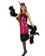 Déguisement pour femme  charleston couleur fuchsia