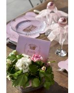 6 cartes-nominettes « Princesse » - Rose