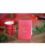 Marque table « Joyeuses Fêtes » rouge x6