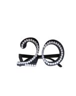 Lunettes âge avec strass - noires - 20