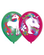 6 ballons licorne 