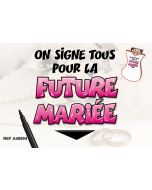 Bavoir dédicace "Future mariée"