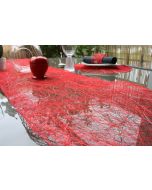 Chemin de table abaca - rouge