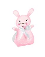 10 Boîtes à dragées lapin rose