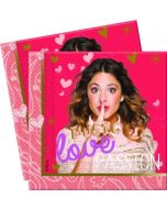 20 serviettes Music Passion Violetta