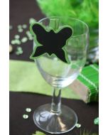 6 Papillons ardoise - vert anis