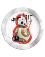 8 assiettes 23 cm métalisées BB8 - The Last Jedi