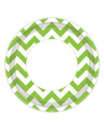 assiettes chevrons vert anis