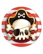 8 assiettes en carton pirate pas chères