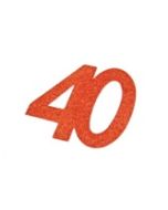 autocollant anniversaire 40 ans rouge 