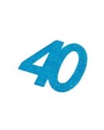 autocollant anniversaire 40 ans turquoise