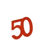 autocollant anniversaire 50 ans rouge 