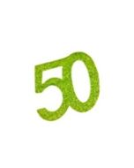 autocollant anniversaire 50 ans vert anis