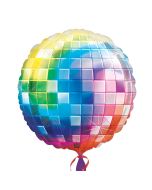 Ballon hélium Disco boule à facettes 81 cm