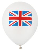 lot de 8 ballons imprimés avec le drapeau de l'angleterre