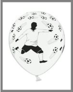 Lot de 6 ballons noirs et blancs - football