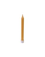 10 bougies lisses orange + bobèches