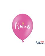 6 ballons princesse fuchsia