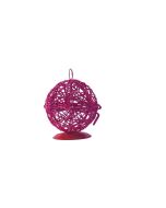 Boule Deco avec socle fuchsia