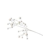 Branche boules brillantes - blanche