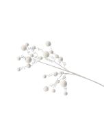 Branche boules brillantes - blanche