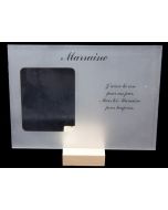 Cadeau marraine : poeme sur verre 15 x 21 cm