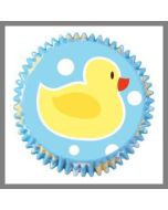 Caissettes à cupcakes - Canard de bain - x75