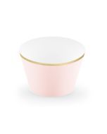 x6 caissettes à cupcakes rose poudré