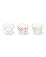 6 caissettes à cupcakes à pois rose