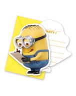 6 cartes d'invitation minions