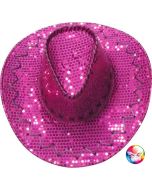 Chapeau de Cow-Boy à paillettes - rose