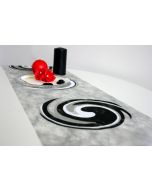 Chemin de table spirales - gris