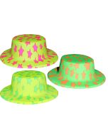 Chapeau canotier fluo