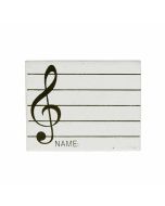 lot de 3 porte-nom musique blanc