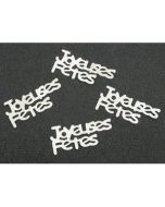 Confettis de table "joyeuses fêtes" argent - 10g