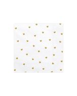 Serviettes de table coeur - argent