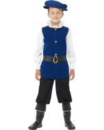 Costume garçon Tudor bleu roi - 10/12 ans