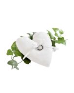 coussin alliances coeur blanc