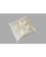 Coussin alliances en satin ivoire