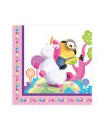 20 serviettes minion licorne