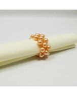 Décor de serviette en perle - orange