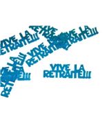 Confettis de table "Vive La Retraite" - turquoise