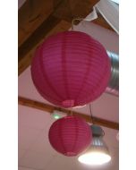 Lampion boule de déco - PM - fuchsia