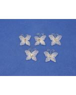 Papillons PM armature métal - blanc