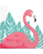 20 serviettes flamant rose